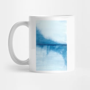 blue landscape abstract watercolor painting Mug